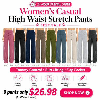 Women's Casual High Waist Stretch Pants