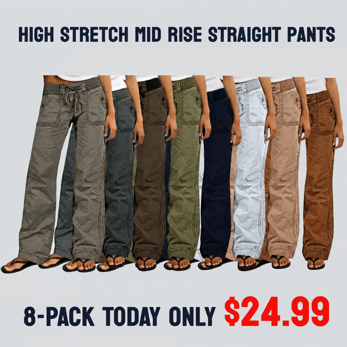 🔥🔥 women-s-high-stretch-mid-rise-straight-pants