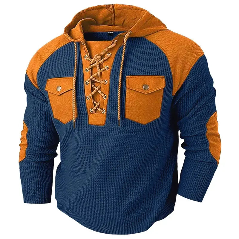 Men's Hooded Sweatshirt with Drawstring Pockets