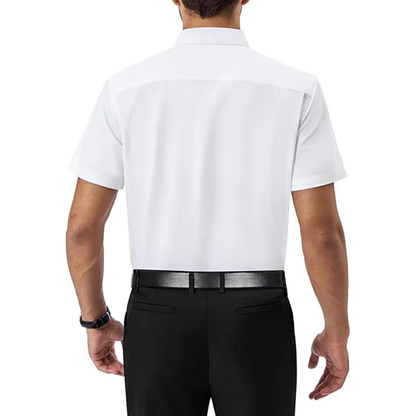 Limited Deal 8-Pack Men's Breathable Quick-Dry Stretch Short Sleeve Button-Front Shirts