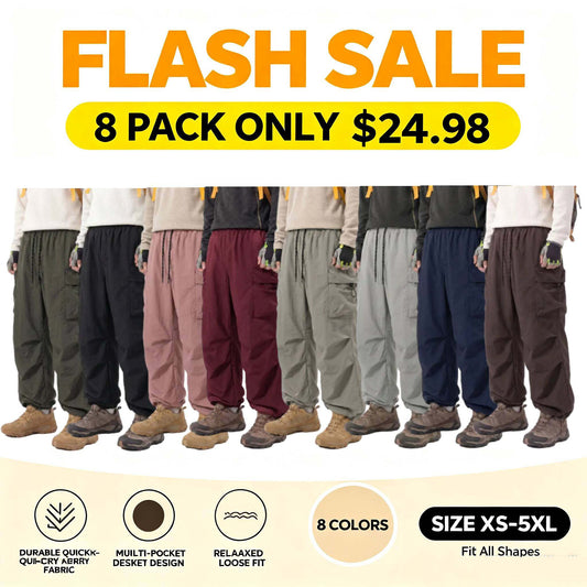 Unisex Loose-Fit Hiking Pants — Lightweight, Water-Repellent, Quick-Drying Outdoor Trousers