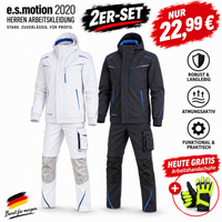 2er-Set – Weiß/Blau + Schwarz/Blau