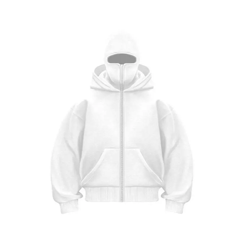 Men's Balaclava Hoodie with Built-In Zip