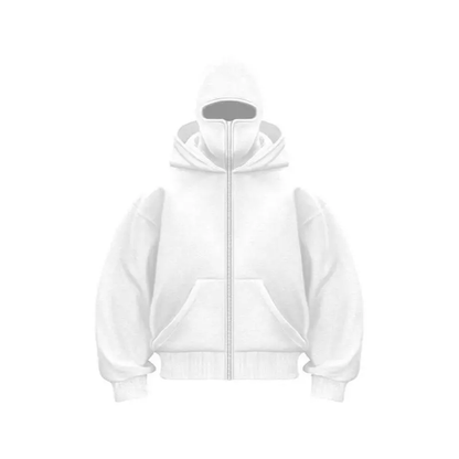 Men's Balaclava Hoodie with Built-In Zip