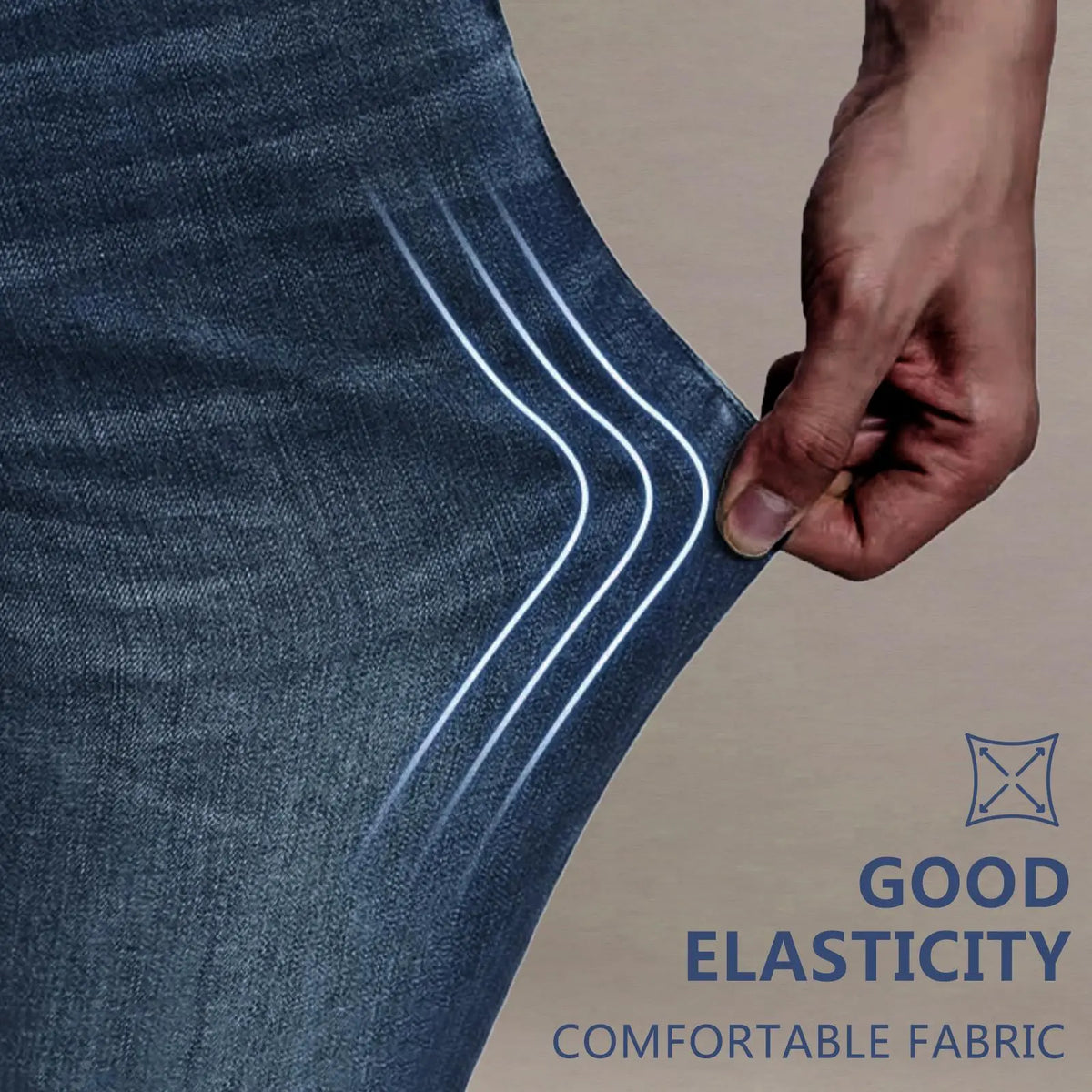 🔥 BEST SELLER | Men's Stretch Cotton Loose-Fit Drawstring Jeans