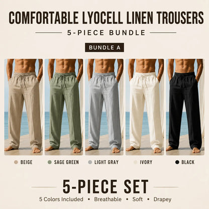 Men's Breezy Lyocell-Linen Pants — Cool, Soft & Relaxed