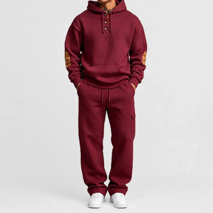 Men's 2-Piece Textured Hoodie Tracksuit