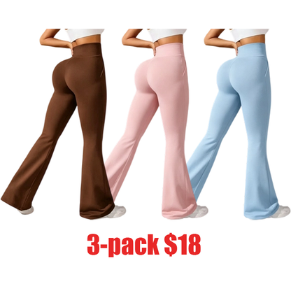 Women's High-Stretch Micro Flare Sweatpants – Soft Elastic Athleisure Gym Pants for Yoga & Casual Wear