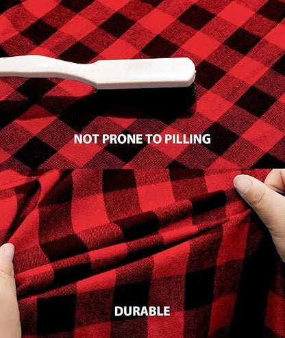 Men's Flannel Plaid Hooded Drawstring Jacket with Pockets