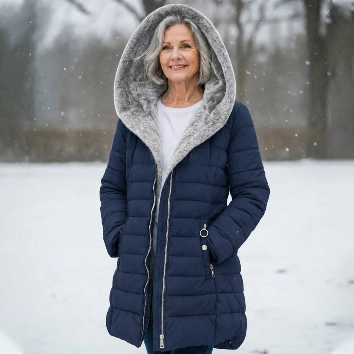 [LAST DAY SALE]-Quilted coat with fleece lining