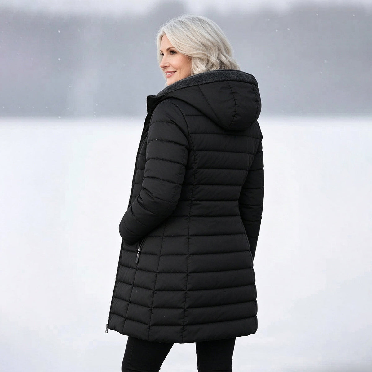 [LAST DAY SALE]-Quilted coat with fleece lining