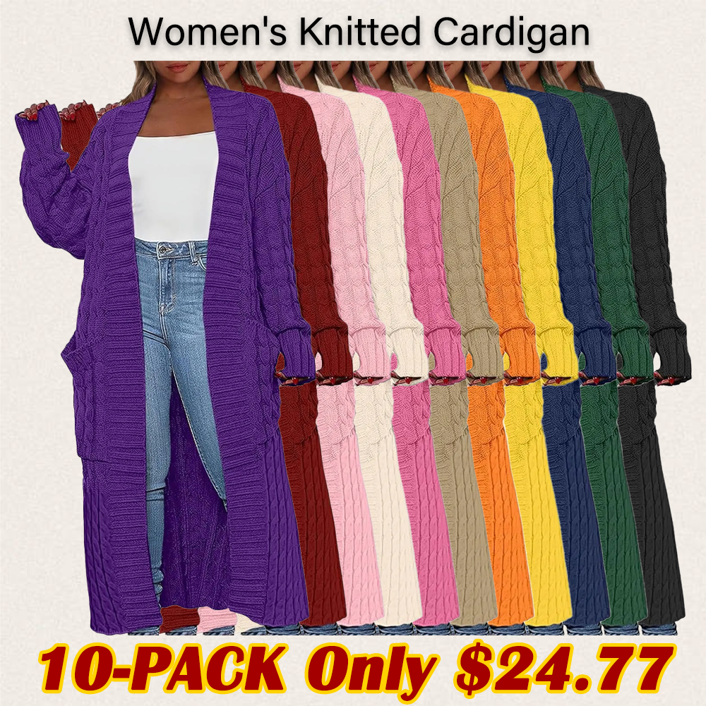 Women's Long Cardigan 2026 Oversized Coat Long Sleeve Open Cardigan Knitted Extra