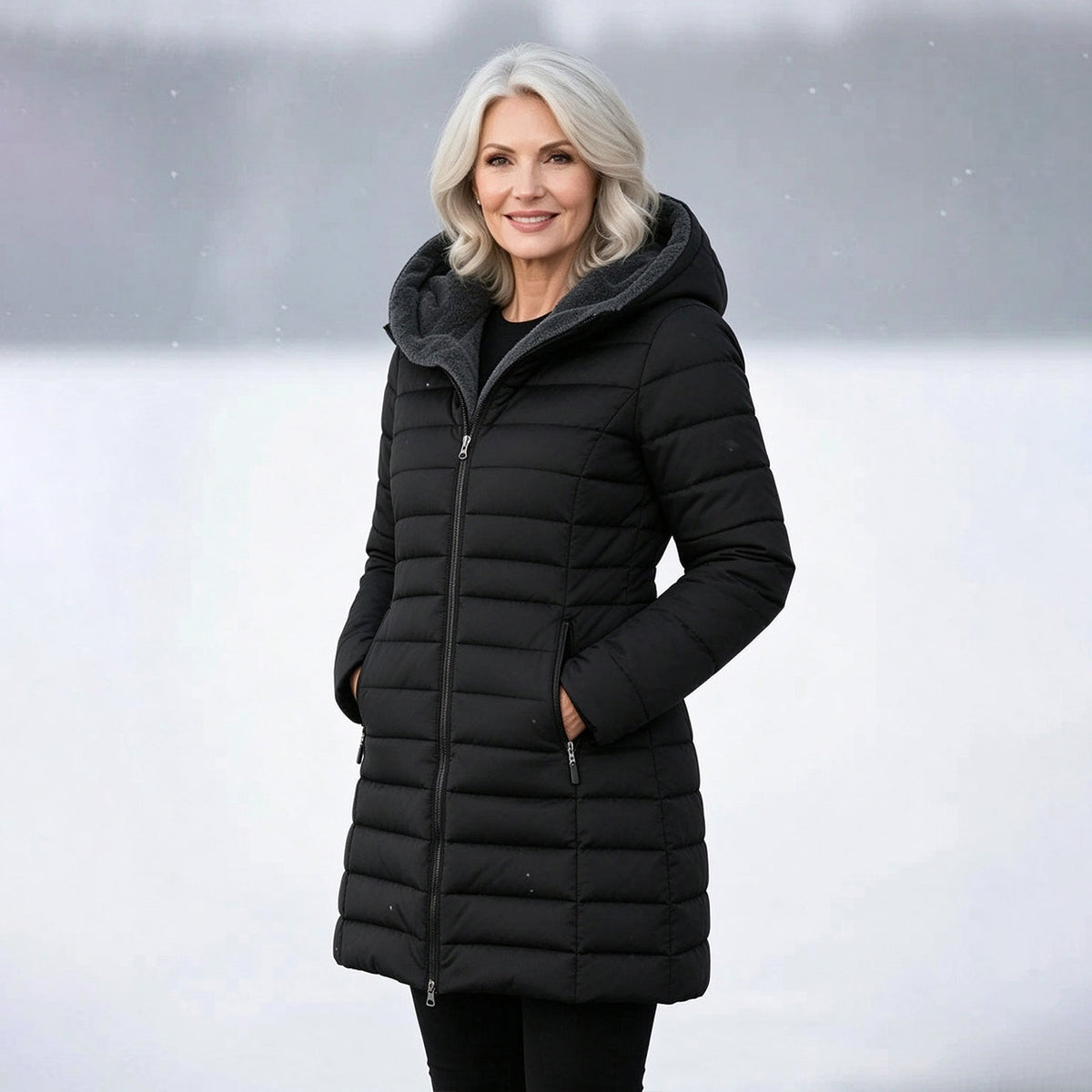 [LAST DAY SALE]-Quilted coat with fleece lining