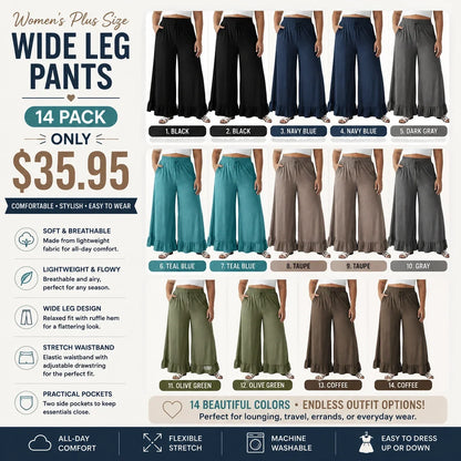 💝💝Limited Stock!🔥Women's Plus Size Wide Leg Pants