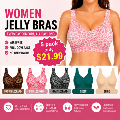 Women's Jelly Support Bra – Wirefree & Full Coverage