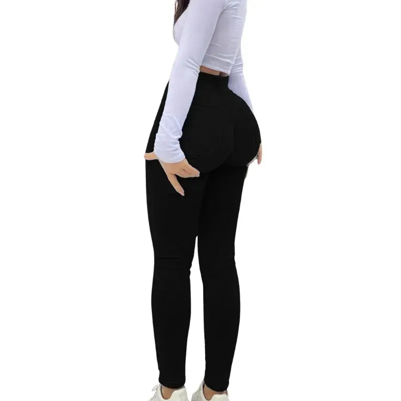 Slim-Fit High Waist Long Pants for Women
