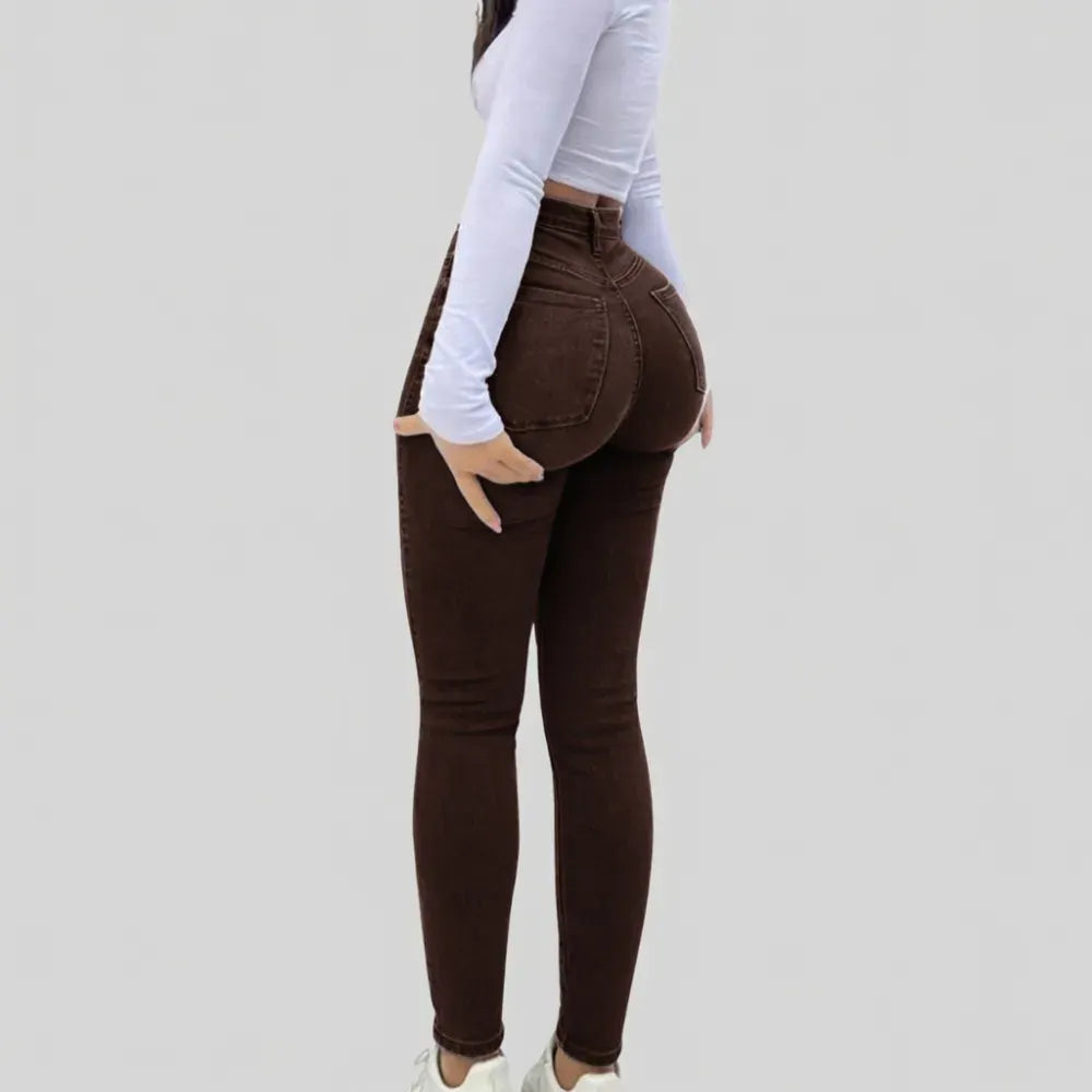 Slim-Fit High Waist Long Pants for Women