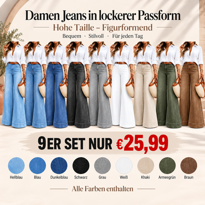 👍🔥 Zeitlich begrenztes Angebot – Lockere, baggy Oversize-Jeans mit geradem Bein und praktischen Taschen