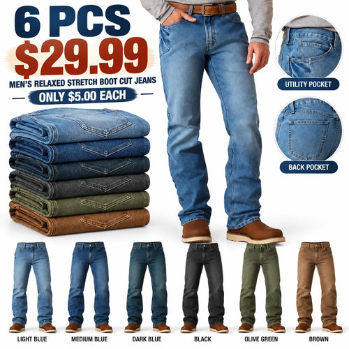 Men's Relaxed Stretch Boot Cut Jeans
