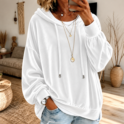 🔥Limited-Time Promotion Women's Loose Velvet Drawstring Hoodie