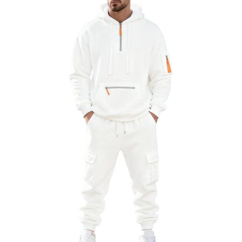 Men's 8-Pack Hoodie & Cargo Pants Tracksuit Set