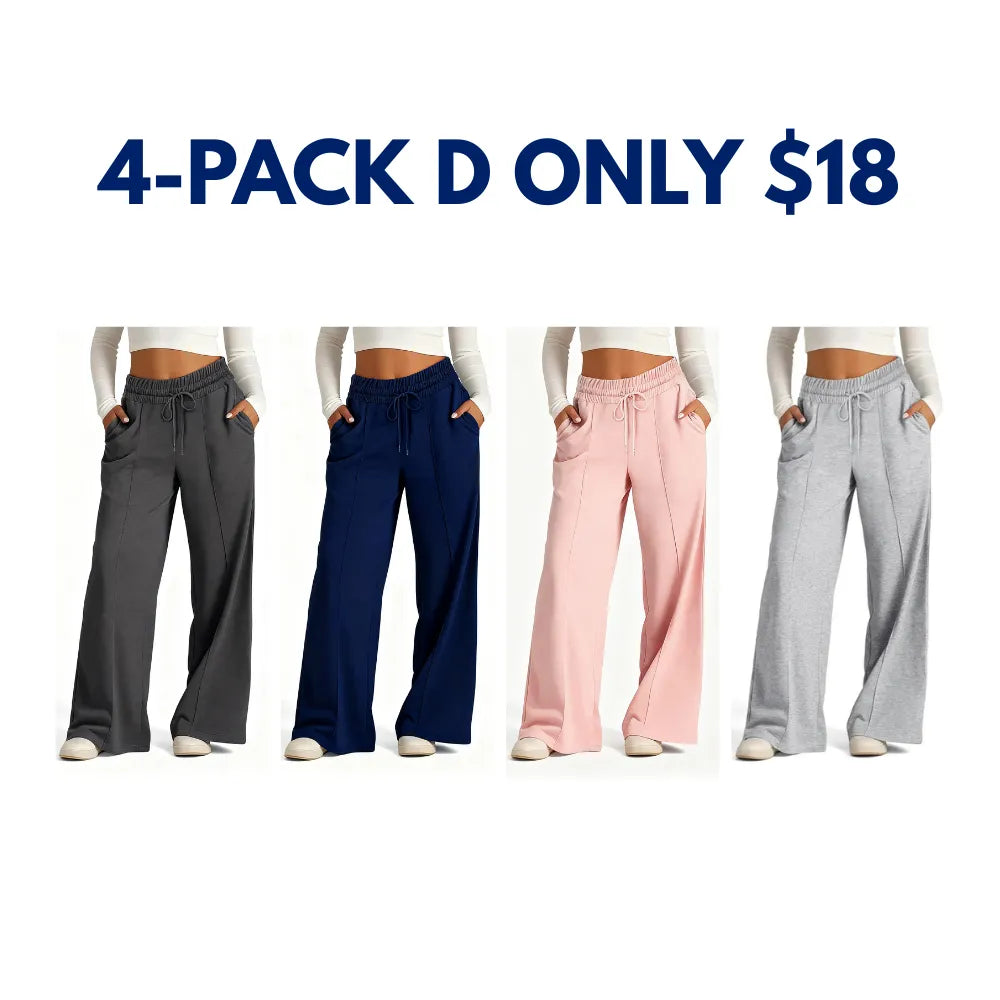 Women's Wide Leg Sweatpants Casual Loose Solid Color Pants