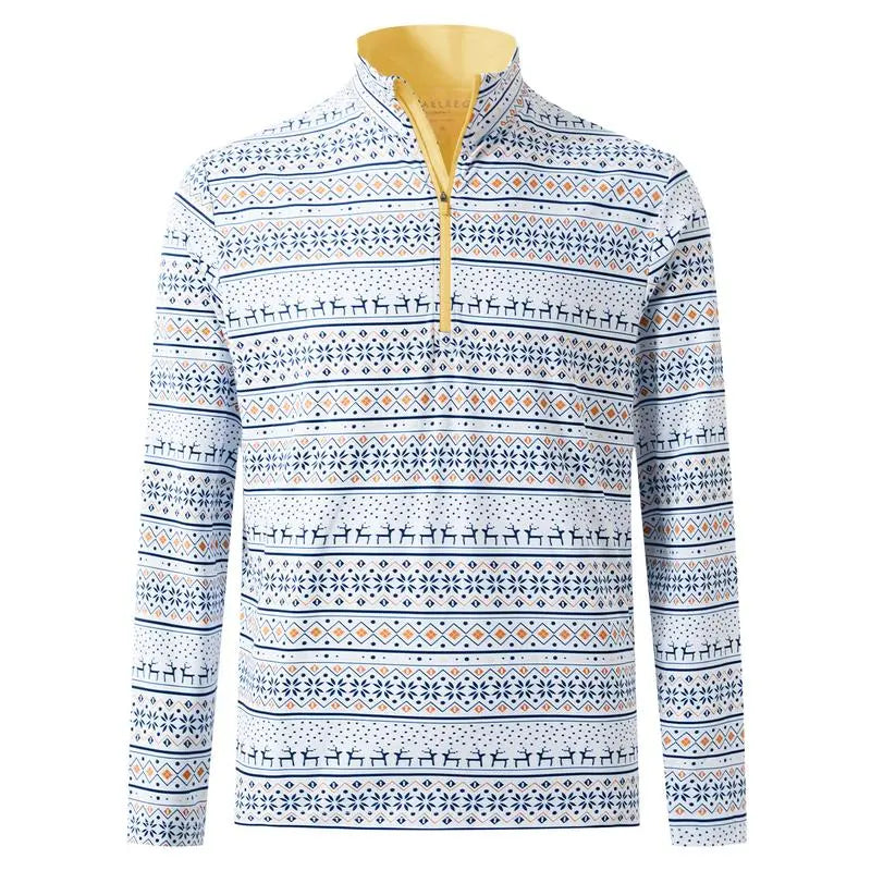 Men’s 1/4 Zip Printed Athletic Top