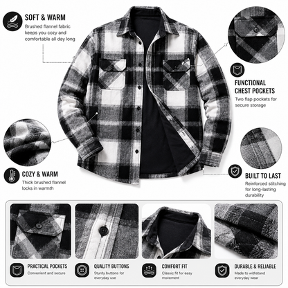 Men's Relaxed Plaid Flannel Shirt