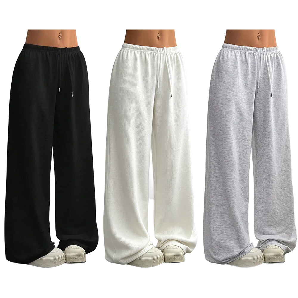 Solid Color Oversized Sports Pants Loose Lounge Pants