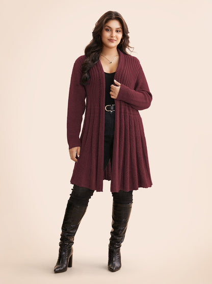 🔥 MAJOR SALE-Women's Textured Long Cardigan – Relaxed Kimono-Style Open Front Sweater