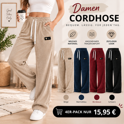 KNAPPER LAGERBESTAND – Damen-Cordhose aus 100 % Baumwolle