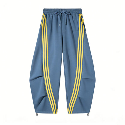 Flooo Loose Wide Leg Striped Track Pants