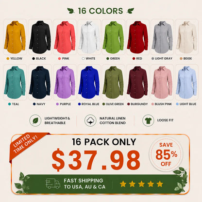 Women's Long Sleeve Fitted Shirt for SUMMER