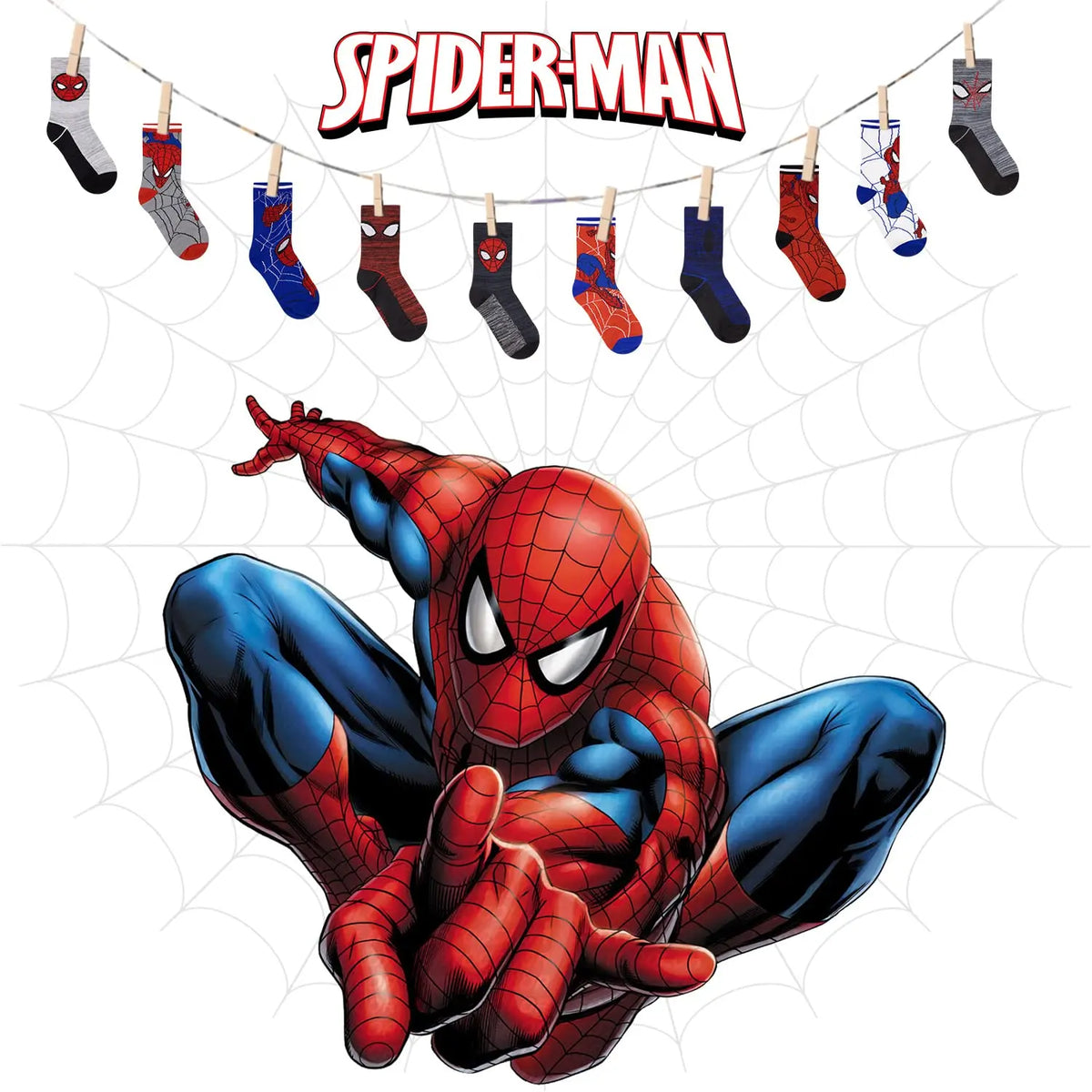 Marvel Spider-Man Boys Printed Youth Socks (10-Pack)