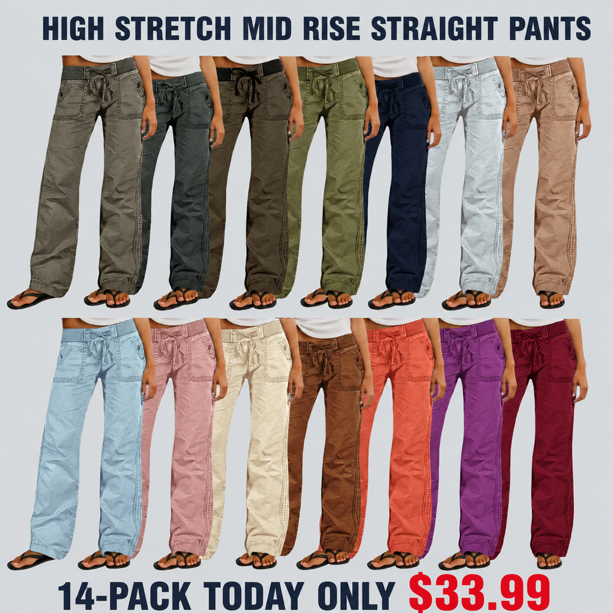 🔥🔥 women-s-high-stretch-mid-rise-straight-pants