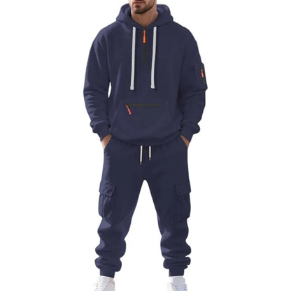 Men's 8-Pack Hoodie & Cargo Pants Tracksuit Set
