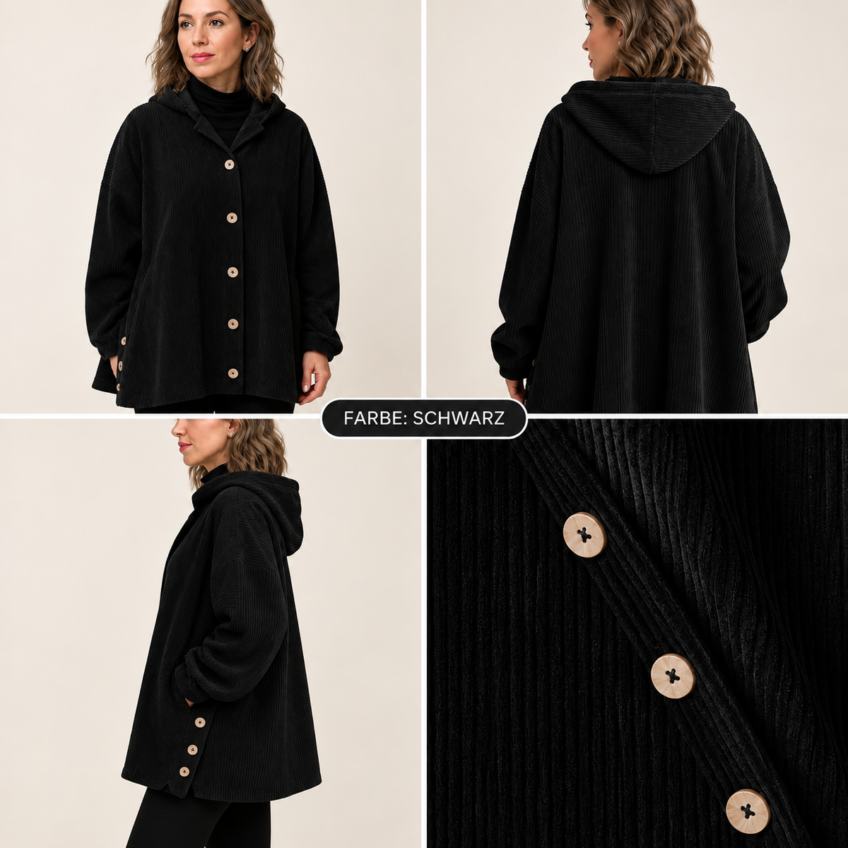 🧥 Die exklusive Cordjacke des Jahres 2026 🍂 – Luxuriöses Cord-Overshirt mit Kapuze ✨