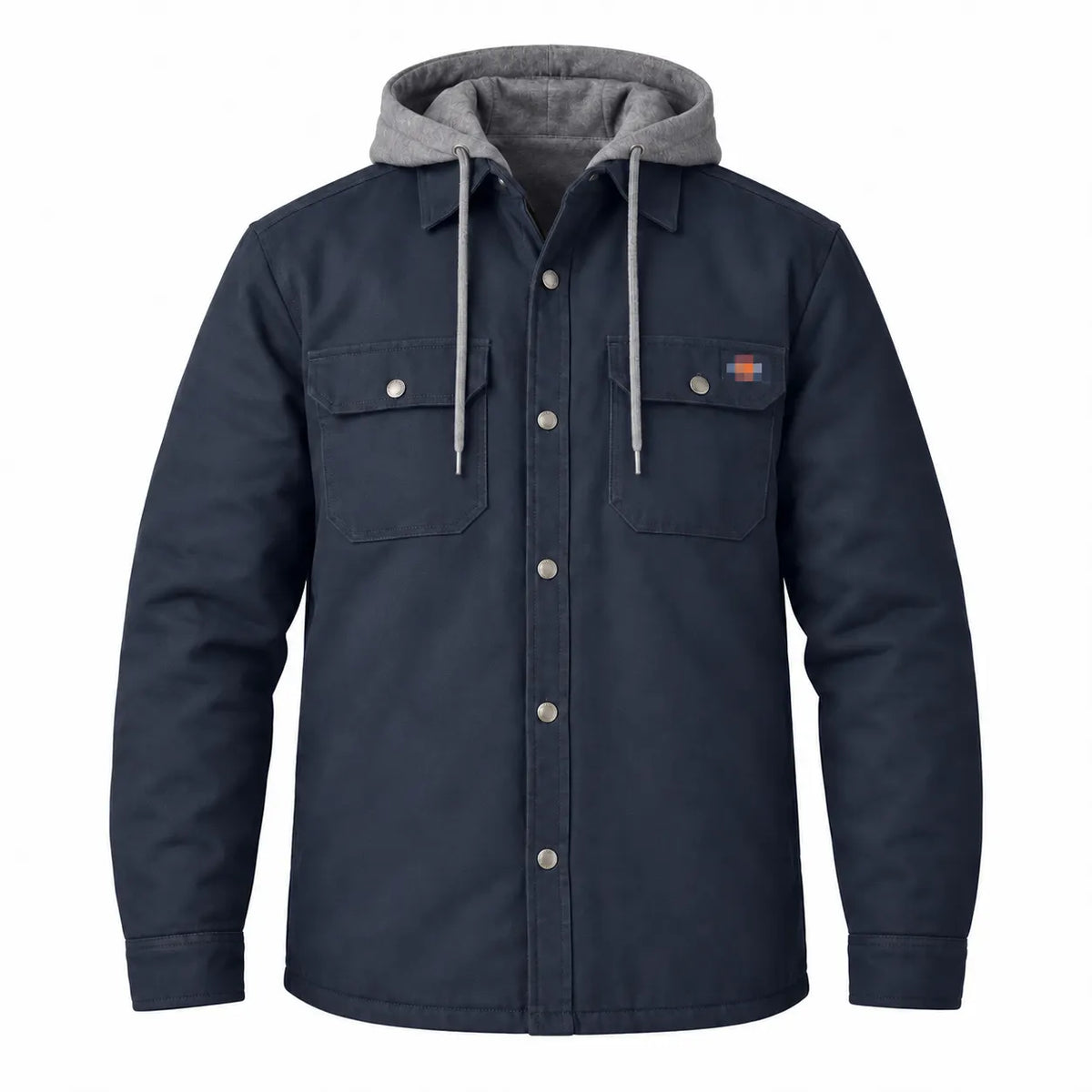 Water Repellent Duck Hooded Shirt Jacket for Men