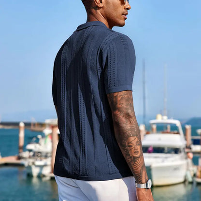 Men'swear Viscose Knit Short-Sleeve Polo Shirt