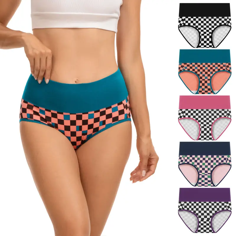10-Pack Women's High Waisted Cotton Panties – Soft Breathable Full Coverage Briefs