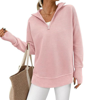 Ultimate Cozy V-Neck Ribbed Knit Pullover – All-Season Comfort & Style