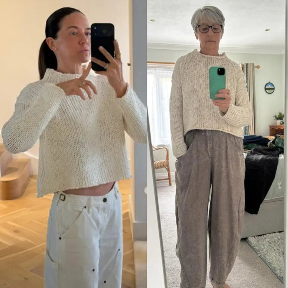 2026 Women Rollneck Chunky Knit Oversized Sweater