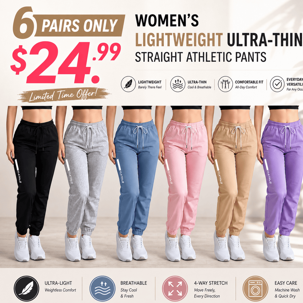 Women's Lightweight Ultra-Thin Straight Casual Athletic Pants