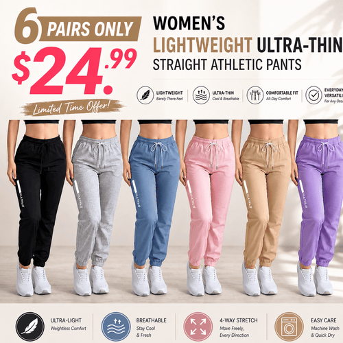 Women's Lightweight Ultra-Thin Straight Casual Athletic Pants