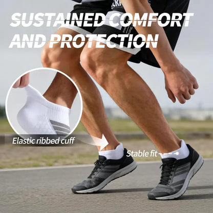Men's 6-Pair Thick No-Show Athletic Ankle Socks with Terry Sole