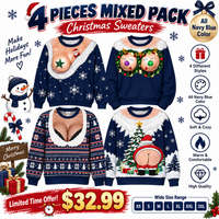 4-Piece Mixed Pack * Navy Blue
