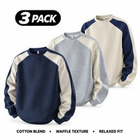 Dark Blue + Light Gray + Khaki