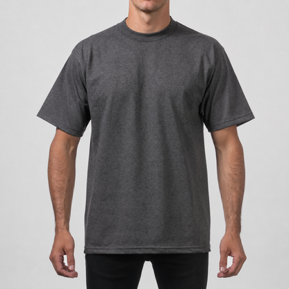 Men's Heavyweight Cotton Short Sleeve T-Shirt - Classic Plain Solid Basic Tee, Big & Tall Sizes XS-5XL