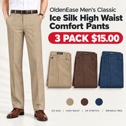 Men's Classic Ice Silk High Waist Comfort Pants
