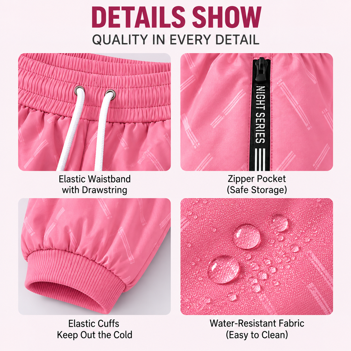 Women's Warm Waterproof Fleece-Lined Winter Pants
